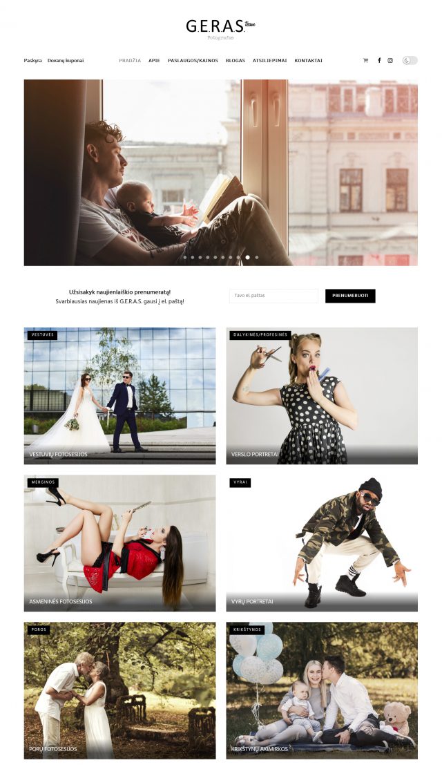 photography website template
